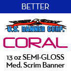 Coral - 13oz Medium Scrim (Semi-Gloss)