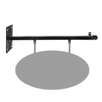 Ball End - 60"<font color=#FF0000> Fixed</font> - <font color=#FF0000>Wall Mount</font> Straight Arm Bracket