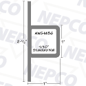 Aluminum Tubing, Square (1" x 1" x 1/10") Double Flange