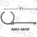 Aluminum Flat Awning Rail (1")
