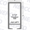 Aluminum Staple System Tubing, Rectangle (1" x 2" x 1/10")