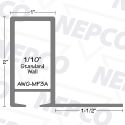 Aluminum Staple System Tubing, Rectangle (1" x 2" x 1/10") w/ 1-1/2" Flange