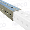 Galvanized Steel Inground Anchor Base, Perforated, Square (2")