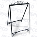 Real Estate Frame, Folding A-Frame (36"h x 24"w) Black Scroll