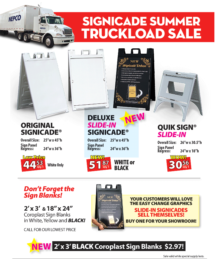Signicade A-Frame Truckload Sale - Best Price