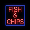 "Fish & Chips" Neon Sign - (23" x 23")