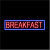"Breakfast" Neon Sign - (10" x 39")