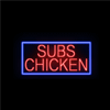 "Subs Chicken" Neon Sign - (16" x 32")
