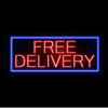 "Free Delivery" Neon Sign - (16" x 32")