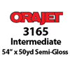 Orajet 3165 - Semi-Gloss White Intermediate Grade Calendered PVC Digital Media (54" x 50yd)