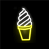 Soft Serve Cone Graphic Neon Sign - (12" x 28")
