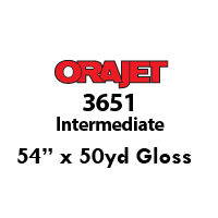 Orajet 3651 - CLEAR Gloss Intermediate Grade Calendered PVC Digital Media (54" x 50yd)