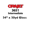 Orajet 3651 - CLEAR Gloss Intermediate Grade Calendered PVC Digital Media (54" x 50yd)