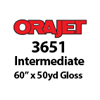 Orajet 3651 - CLEAR Gloss Intermediate Grade Calendered PVC Digital Media (60" x 50yd)