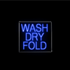 "Wash Dry Fold" Neon Sign - (23" x 23")