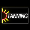"Tanning" Custom with Sun Neon Sign - (22" x 35")