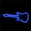 Guitar Graphic Neon Sign - (13" x 39")