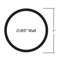 316 Stainless Steel Round Tubing, 1