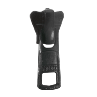 Black #5 Vislon Sliders - Single Pull, Metal, Locking (Sold by the Bag)