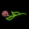 Rose Graphic Neon Sign - (21" x 46")