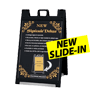 Deluxe Slide-In Signicade, Folding A-Frame (24" x 36") Black
