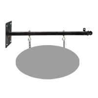 Ball End - 48" <font color=#FF0000>Adjustable</font> - <font color=#FF0000>Wall Mount</font> Straight Arm Bracket