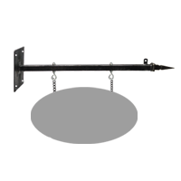 Square Spear - 48" <font color=#FF0000>Adjustable</font>  - <font color=#FF0000>Wall Mount</font> Straight Arm Bracket