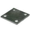Galvanized Steel, Base Plate (4" x 4" x 1/4")