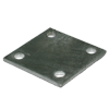 Galvanized Steel, Base Plate (6" x 6" x 1/4")