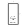 Aluminum Tubing, Rectangle (1" x 2" x 1/10")