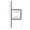 Aluminum Tubing, Square (1" x 1" x 1/10") Double Flange