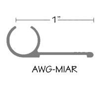 Aluminum Trailer Flat Awning Rail, Mill Aluminum, (Non-Anodized)