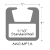 Aluminum Staple System Tubing, Square (1" x 1" x 1/10")