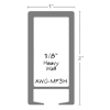 Aluminum Staple System Tubing, Rectangle (1" x 2" x 1/8") Heavy Wall