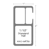 Aluminum Staple System Tubing, Rectangle (1" x 2" x 1/10")