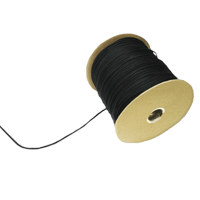 #4 Solid Braid Polyester Cord 1/8" - Black