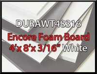 Encore White DuraPrime 4' x 8' x 3/16" Foam Board