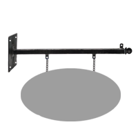 Flat End - 60"<font color=#FF0000> Fixed</font> - <font color=#FF0000>Pole Mount</font> Straight Arm Bracket