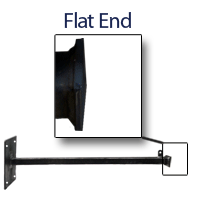 Flat End - 36" <font color=#FF0000>Fixed</font> - <font color=#FF0000>Wall Mount</font> Straight Arm Bracket