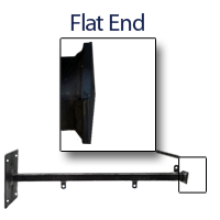 Flat End - 60"<font color=#FF0000> Fixed</font> - <font color=#FF0000>Wall Mount</font> Straight Arm Bracket