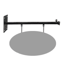 Flat End - 48" <font color=#FF0000>Fixed</font> - <font color=#FF0000>Wall Mount</font> Straight Arm Bracket