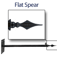 Flat Spear - 60" <font color=#FF0000>Adjustable</font>  - <font color=#FF0000>Wall Mount</font> Straight Arm Bracket