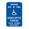 Sign Premade, Handicapped Parking (12" x 18")