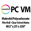 Tuffak Polycarbonate Film Roll, Clear Velvet Matte - 48.5" x 25' x .020"