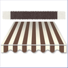 Recacril Acrylic Awning Fabric, Brown/White (47" x Cut Yardage) Stripes