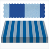 Recacril Acrylic Awning Fabric, Blue/Light Blue (47" x Cut Yardage) Stripes