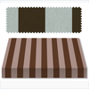 Recacril Acrylic Awning Fabric, Brown/Light Brown (47" x Cut Yardage) Stripes