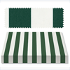 Recacril Acrylic Awning Fabric, Forest/White (47" x Cut Yardage) Stripes
