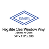 Regalite Clear Window Vinyl (3 Drum) - 54" x 110" x .030