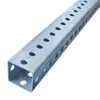 Galvanized Steel Inground Anchor Base, Perforated, Square (2")